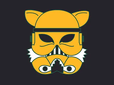 Wildcat Willy the Stormtrooper illustration nmu northern michigan university social media star wars stormtrooper