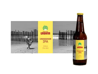 Cerveza Urbana bottle label bottle design craft beer label design typography