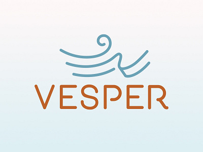 Vesper Schoo Of Music Lockup branding line line work lockup logo music school song stack