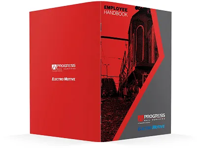Progress Rail Employee Handbook booklet graphic design layout print