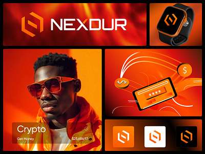 Crypto Branding & UI - Nexdur brand brand identity branding crypto landing page ui uiux ux visual identity web design