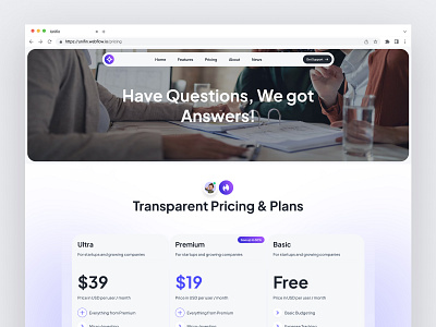 UniFin Fintech Template for Webflow → Pricing components design finance platform fintech fintech platform inner page landing page minimalist pricing pricing card pricing page pricing section section ui un unified ui unifiedui ux web design