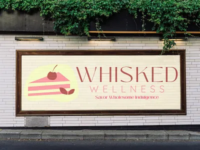 Whisked Wellness bakery branding graphic design logo