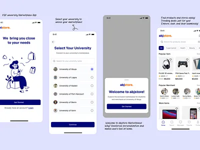 P2P University Marketplace App design marketplace app marketplace design marketplaceapp mobile app p2p marketplace p2p marketplace app seller app ui university app