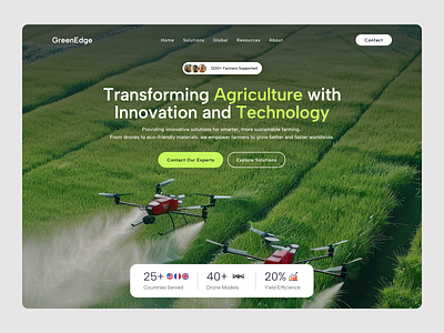 Agriculture Tech Platform Landing Page products