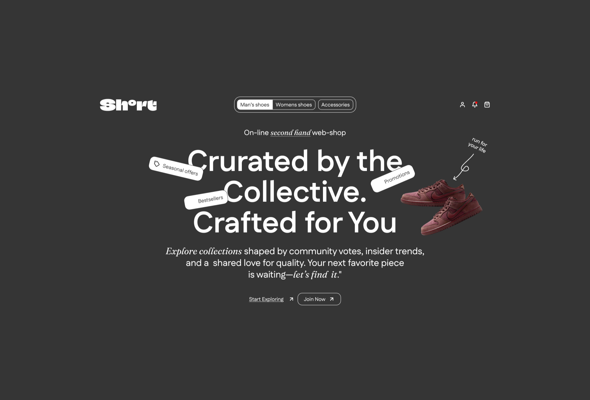 Short - Sneaker web-shop animation design figma interface ui uxui webshop