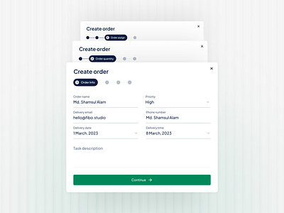 FastFleet – Order Create Modal UI Design | Fibo Studio b2b delivery design fastfleet fibostudio fleet fleet management form ui helloshams logistics management modern ui order saas shipment tracking transportation uiux vehicle webapp