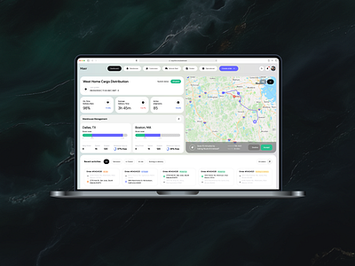 AI Logistics Dashboard ai dashboard logistic product design ui