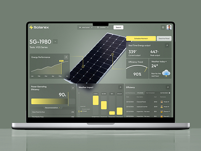 Solarex - Smart Solar Energy Dashboard UI/UX Case Study air climate change cloud dashboard mobile app product design renewable energy ui ux website