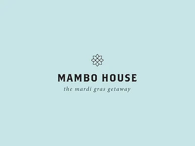 Mambo House Logo airbnb gras hotel logo louisiana mardi minimalism retro southern vintage