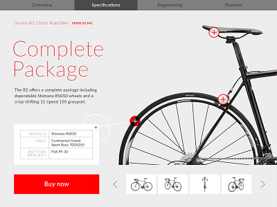 Day 022 - Technical Specifications 022 bike card daily dailyui parts specifications technical ui