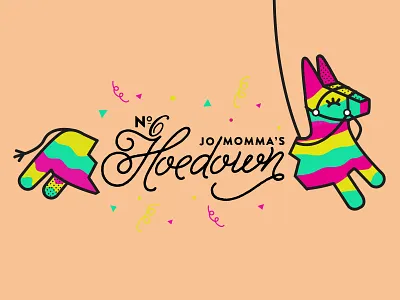 Pinata confetti illustration pinata