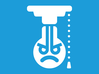 Angry Lightbulb angry blue character icon lightbulb