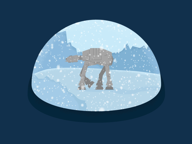 Visit Hoth! animation at at gif illustration may the 4th may the fourth star wars