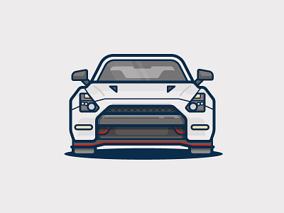 GTR icon illustration nissan race car skyline vector