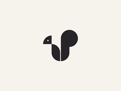 Squirrel awesome creative logos monogram idea clever love inspiration inspirational logo simple icon brand best logotype black white creative negative space speed illustration minimal flat squirrel animal