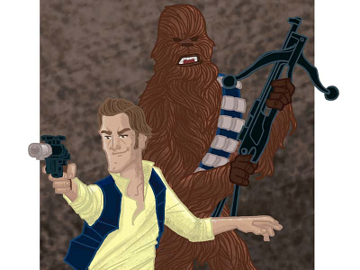 May the 4th be with us all han and chewie illustration may the 4th photoshop star wars