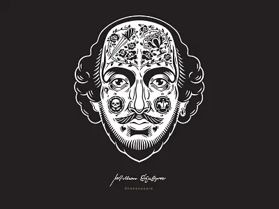 Shakespeare adobe art design draw graphic illustration ols dsgn portrait shakespeare tattoo tshirtdesign writers