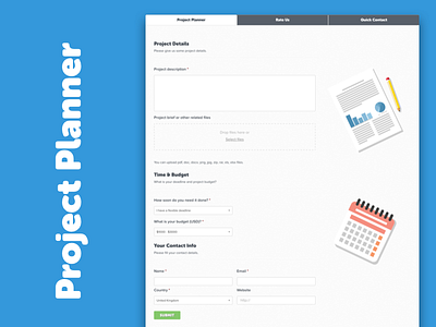Everycode Project Planner contact page web ui