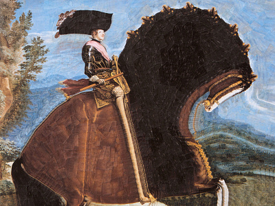 Philp IV Velasquez crop collage equine illustration paper velasquez