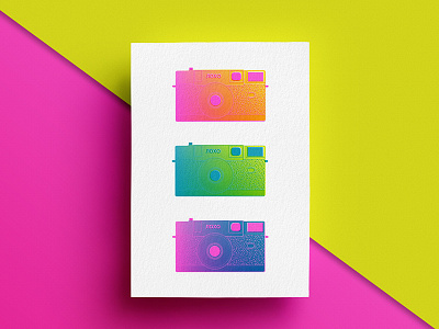 Risograph #2 colour geometric illustration ink lo fi paper poster print retro rico risograph vibrant