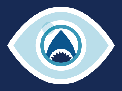 Shark Eyeball branding eyeball goofy shark