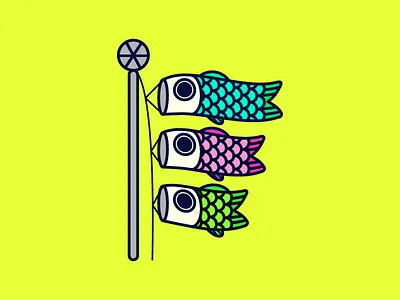 Kodomo no Hi carp childrens day flags golden week japan koinobori