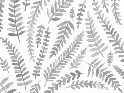 Watercolor Floral Pattern fern floral illustration pattern vine watercolor