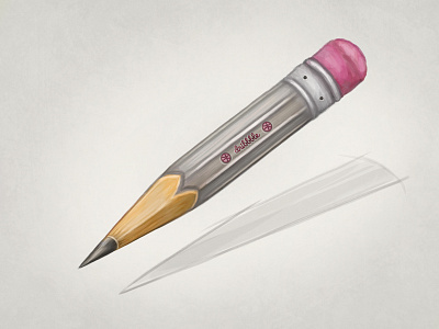Dribbble Pennncil art design digital painting drawing gray hand drawn handmade icon illustration painting pencil photoshop