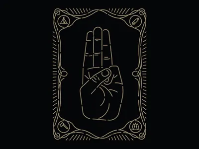 Scout's Honour axe border hand rays rope salute scout tent trees whistle