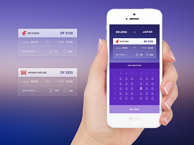 Day 22 - Buy a plane ticket 100 card clean cool dailyui flat