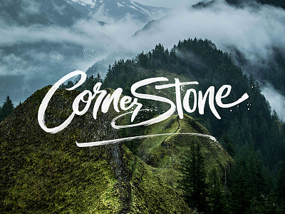 Cornerstone brush calligraphy hand lettering lettering script typography