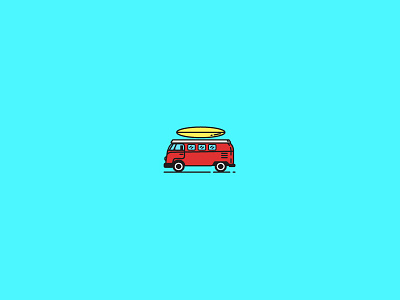 Mom, do ants surf..? bus icon illustration quick summer surf surf board van vector vintage vw vw van