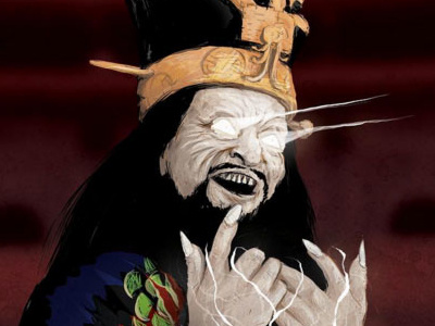 Lo Pan 80s card evil game horror illustration wizard
