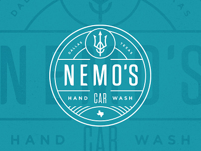 Nemo's Hand Wash automotive badge branding cars crest lockup