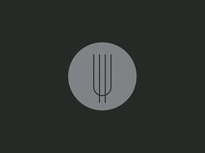 Fork Off branding food fork icon logo mark monoline monotone