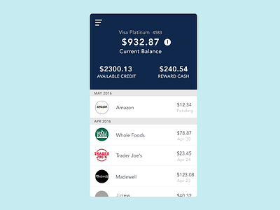 Redesign Capital One mobile app app bank capital one interface mobile ui ui design visual design wallet