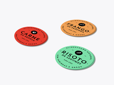 Packaging Stickers - Amor de Chef badge chicken dog food handmade meat organic packaging petfood