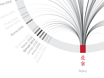 Travel Map Visualization - Zoom In design visualization