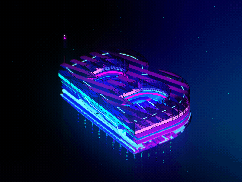 Base espacial 3d b c4d design future