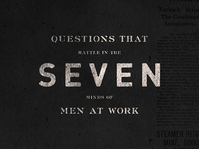 SEVEN Again 7 men number red seven vintage work