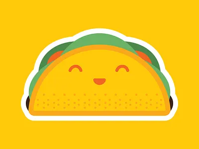 Taco cinco de mayo illustration kawaii mexican sticker taco taco tuesday texmex
