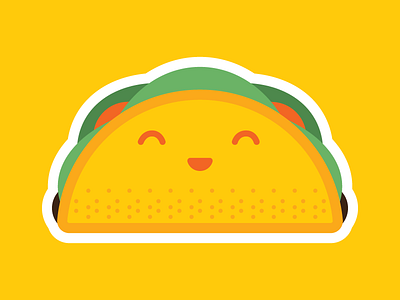 Taco cinco de mayo illustration kawaii mexican sticker taco taco tuesday texmex