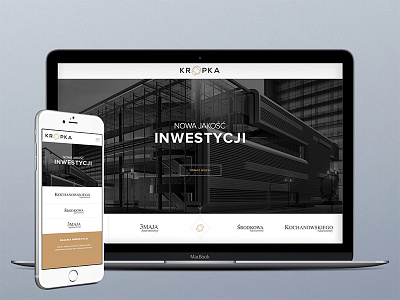 Kropka Website app design fullpage layout photo product responsive tech web