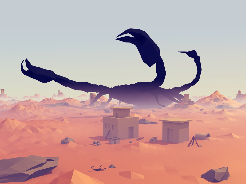 Example of Low Poly Desert II