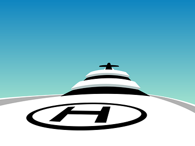 Helipad helipad megayacht on