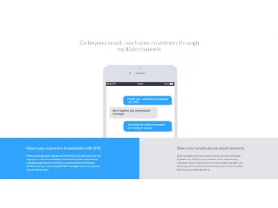 Two section layout automation css flat design html iphone web design