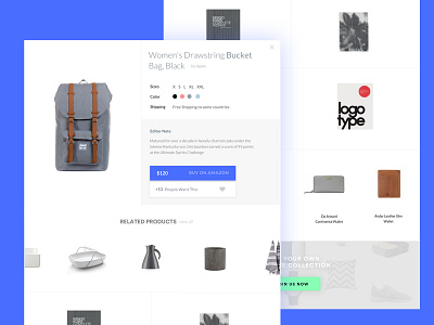 Product Popup design ecommerce gifts logo popup product repick repick.co repickco web