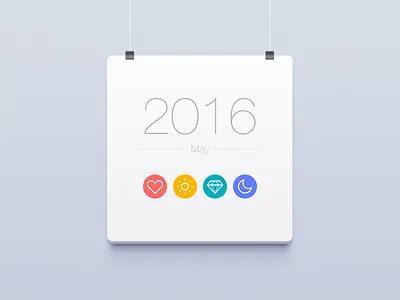 Summer 2016 calendar icon may summer ui