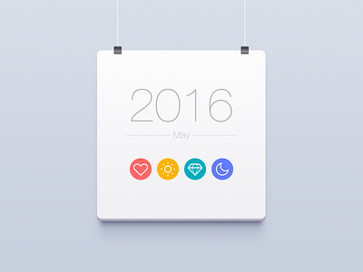 Summer 2016 calendar icon may summer ui